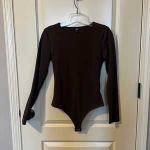 Express Body Contour double layer crewneck bodysuit